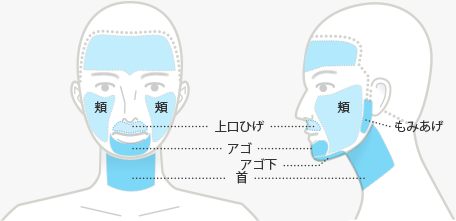 脱毛部位　顔